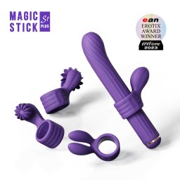 Magic Stick S1 - vibrator multifuncțional - silicon - mov