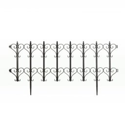 Bordura Gardulet Decorativ Plastic pentru Gazon sau Flori, Dimensiuni 61x30cm, Negru