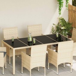 Placa de masa 4 pcs Negru sticla securizata GartenMobel Dekor