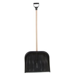 LOPATA ZAPADA PLASTIC ROTUNJIT CU MANER LEMN 485X395MM