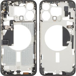 Piese si componente Carcasa Mijloc Apple iPhone 15 Pro Max, Neagra (Black Titanium), Swap