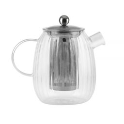 Vialli Design - Tulip Brewing Jug with Filter Silver Matt 1l
