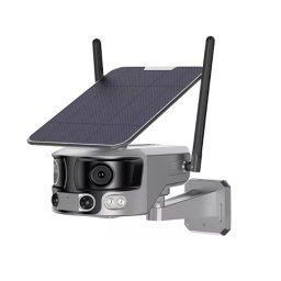 Camera supraveghere video PNI IP80S Live 4K GSM 4G panoramica cu panou solar si acumulator 18000 mAh Dual Lens