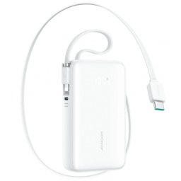 Baterie Externa Joyroom JR-PR2L, 10000mAh, 35W, QC + PD, 1 x Lightning - 2 x USB-C, Alba