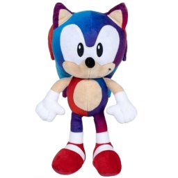 Jucarie din plus sonic gradient albastru-rosu, 28 cm