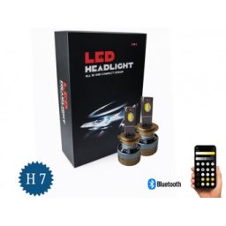 Set becuri LED inteligente H7 Dual Color 3500K – 6500K,Bluetooth, CANBUS,70W, 12–24V