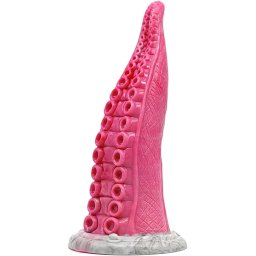 Dildo Kraken, Silicon Lichid, Roz/Gri, 23 cm