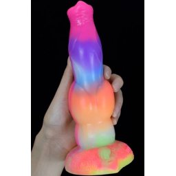 Dildo Luminous Werewolf, Fosforescent, Silicon Lichid, 21 cm