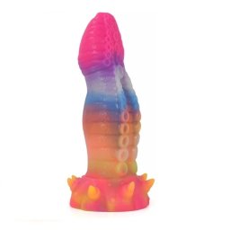 Dildo Luminous Octopus, Fosforescent, Silicon Lichid, 22 cm