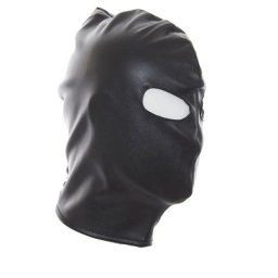 Masca Bondage cu Decupaje Ochi si Snur la Spate, Negru