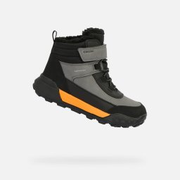 Pantofi de iarnă Geox Trekkyup B ABX negri pentru băieți