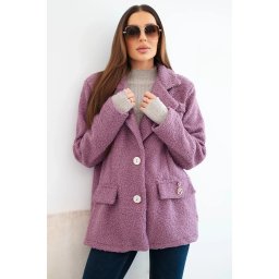 Palton moale din fleece pentru femei, violet