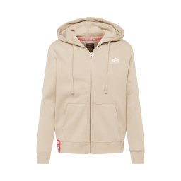ALPHA INDUSTRIES Hanorac nisipiu / roșu / alb
