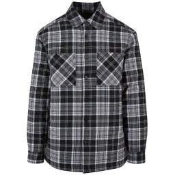 Urban Classics Cămașă gri / negru / alb