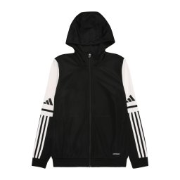 ADIDAS PERFORMANCE Bluză cu fermoar sport 'SQ25' negru / alb murdar