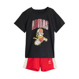 ADIDAS SPORTSWEAR Costum de trening 'Disney Micky Maus' portocaliu închis / rubiniu / negru / alb