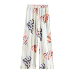 Next Pantaloni ecru / albastru marin / albastru deschis / portocaliu homar / roz