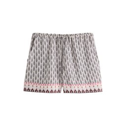 Next Pantaloni portocaliu deschis / roșu burgundy / negru / alb natural