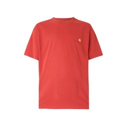 Carhartt WIP Tricou 'American Script' galben / roșu vin / roșu orange