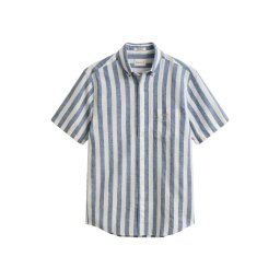 GANT Cămașă safir / alb natural