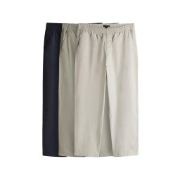 The Set Pantaloni crem / bleumarin / verde pastel