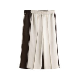 The Set Pantaloni ciocolatiu / alb natural