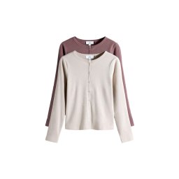 The Set Geacă tricotată crem / mauve