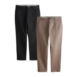 Next Pantaloni eleganți gri taupe / negru