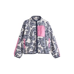 Next Jachetă fleece bleumarin / roz deschis / alb murdar