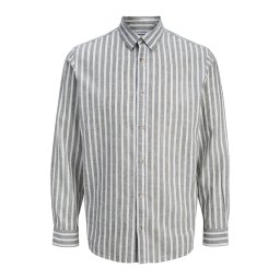 JACK & JONES Cămașă 'JJESummer' gri taupe / alb