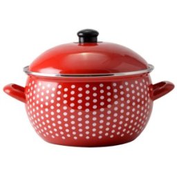 Cratita Emailata cu Capac, 18 x 13 cm, 3 l, Perfect Home