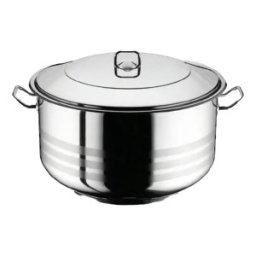 Oala din Inox cu Capac, 42 l, Diametru 45 cm, Argintie, Perfect Home