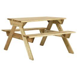 Masa de picnic cu banci, 110x123x73 cm, lemn de pin tratat GartenMobel Dekor