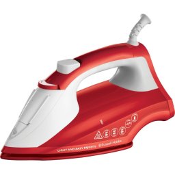 Fier de calcat Light & Easy Brights Apple 26481-56, talpa ceramica colorata infuzata cu balsam, 2400 W, 115 g/min, rosu/alb