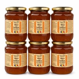 Pachet 6 x Miere Poliflora Flori Salbatice 950g + Transport GRATUIT