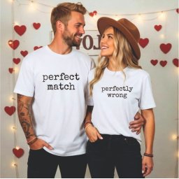 Set tricouri cuplu - "Potrivirea perfectă