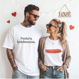Set tricouri cuplu „Pentru totdeauna… Mai vedem.”