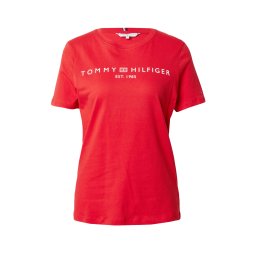 TOMMY HILFIGER Tricou roșu / alb