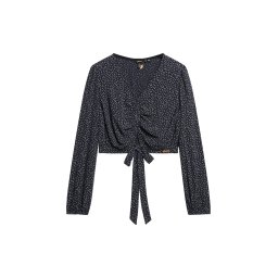 Superdry & Co Bluză 'Vintage' bleumarin / gri deschis