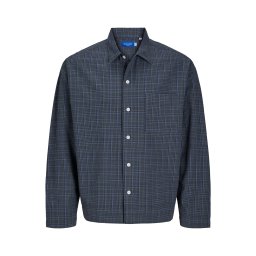 JACK & JONES Cămașă 'JORROXBURY' azur / gri / negru
