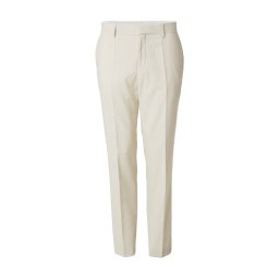 BOSS Pantaloni cu dungă 'Genius' alb natural