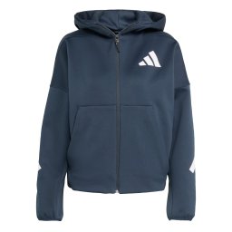 ADIDAS SPORTSWEAR Bluză cu fermoar sport 'Z.N.E.' bleumarin / alb
