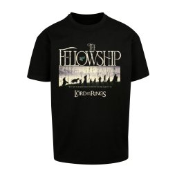 Merchcode Tricou 'Lord of the Rings - Fellowship' galben muștar / negru