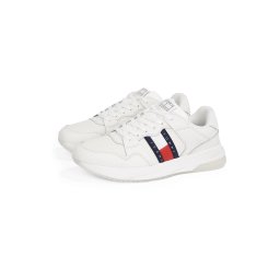 Tommy Jeans Sneaker low 'RETRO CASUAL RUNNER' crem / bleumarin / roșu