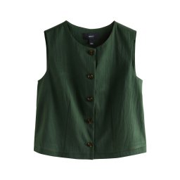 Next Vestă de costum verde pin