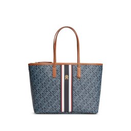 TOMMY HILFIGER Plase de cumpărături 'Monoplay' albastru marin / opal / maro coniac / alb