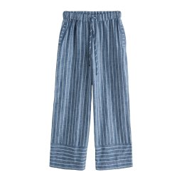 Next Pantaloni albastru denim / alb
