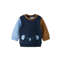 NAME IT Bluză de molton 'NBMBOSO' albastru marin / albastru deschis / ombră