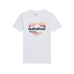 QUIKSILVER Tricou 'HORIZON FADE' galben / portocaliu închis / negru / alb