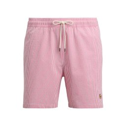 Polo Ralph Lauren Șorturi de baie 'TRAVELER' roz deschis / alb